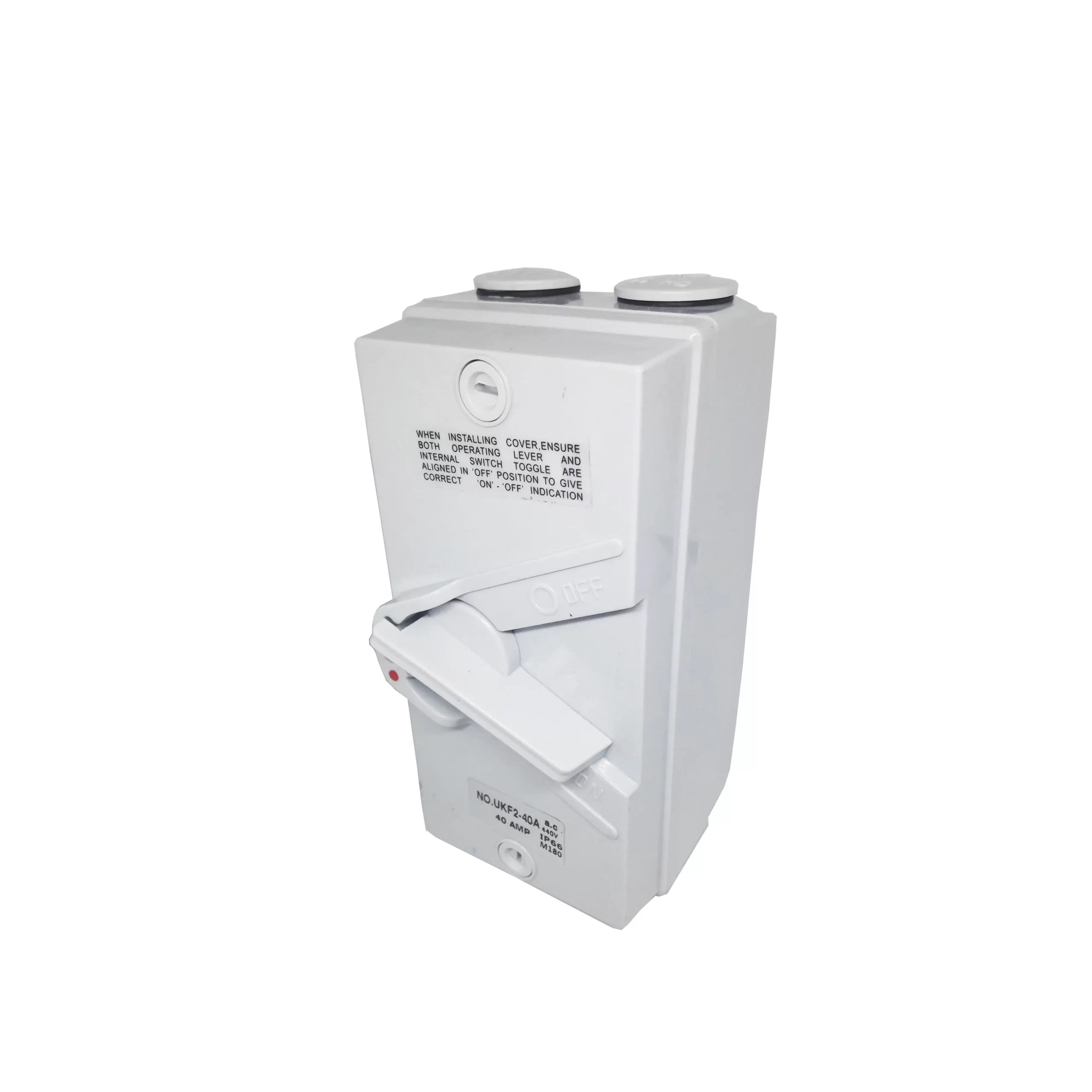 ISOLATOR SWITCH WEATHERPROOF 2P+E+N ISW-2 40A