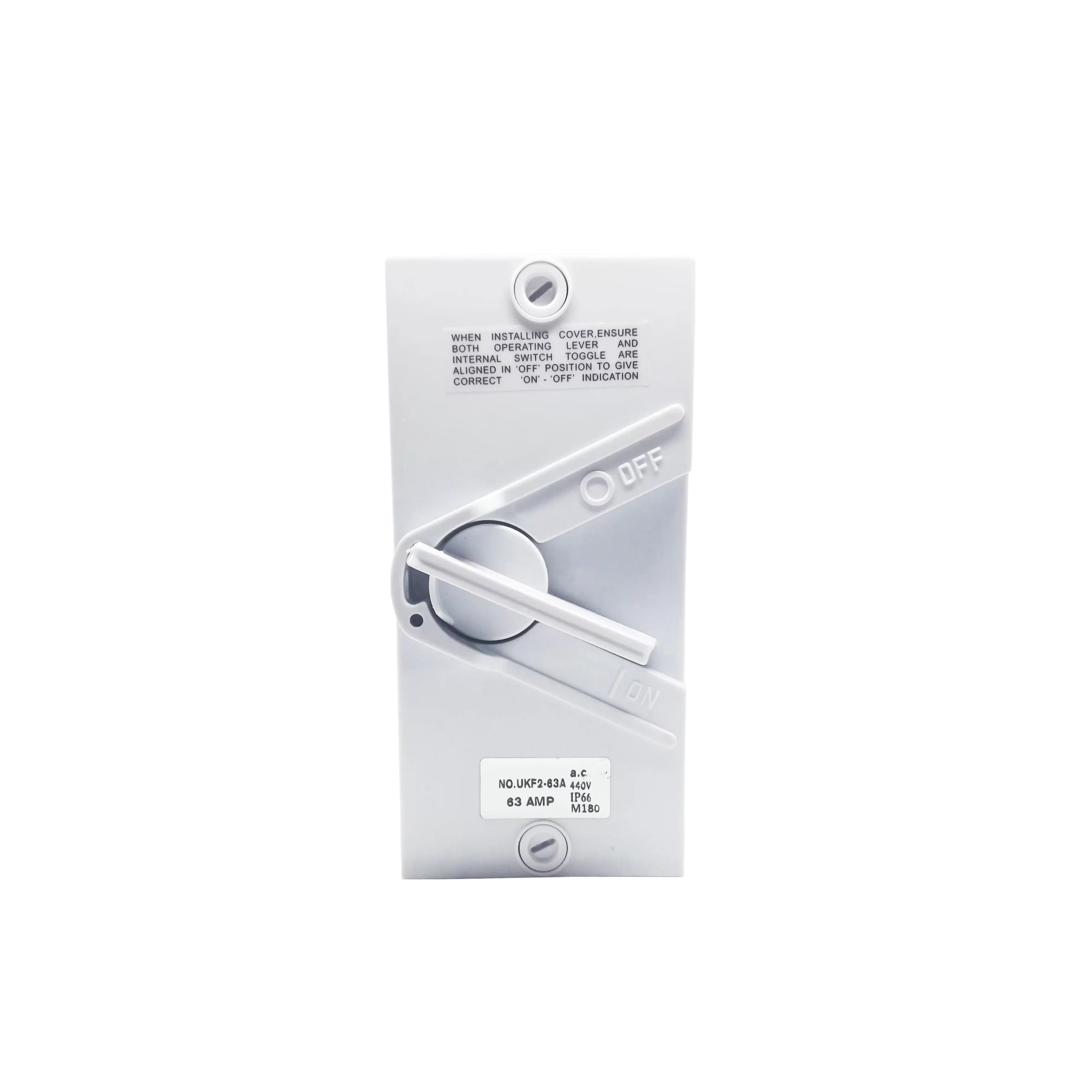 ISOLATOR SWITCH WEATHERPROOF 2P+E+N ISW-2 63A