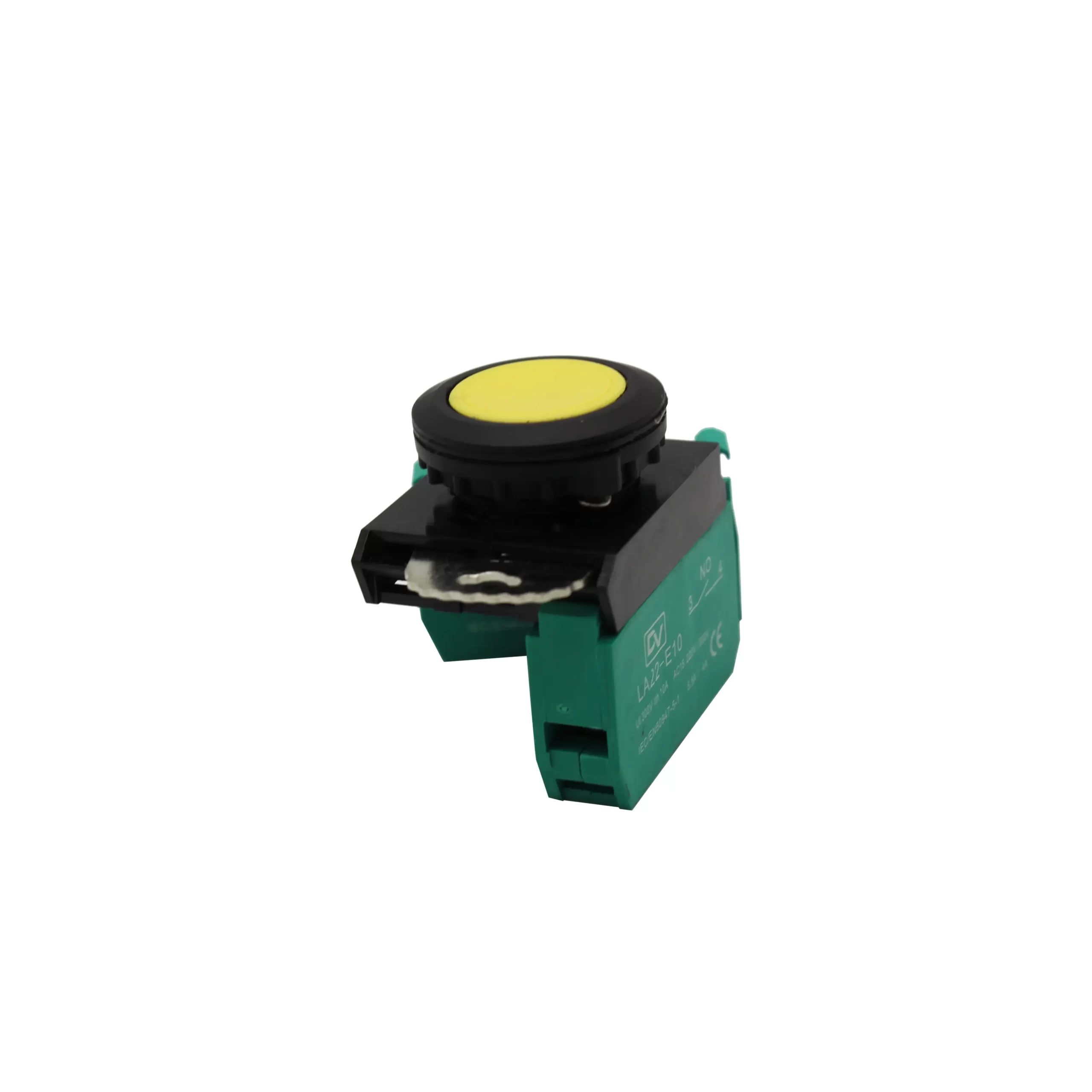 PUSH BUTTON WATERPROOF 22MM SPRING RETURN LA22E-11 YELLOW
