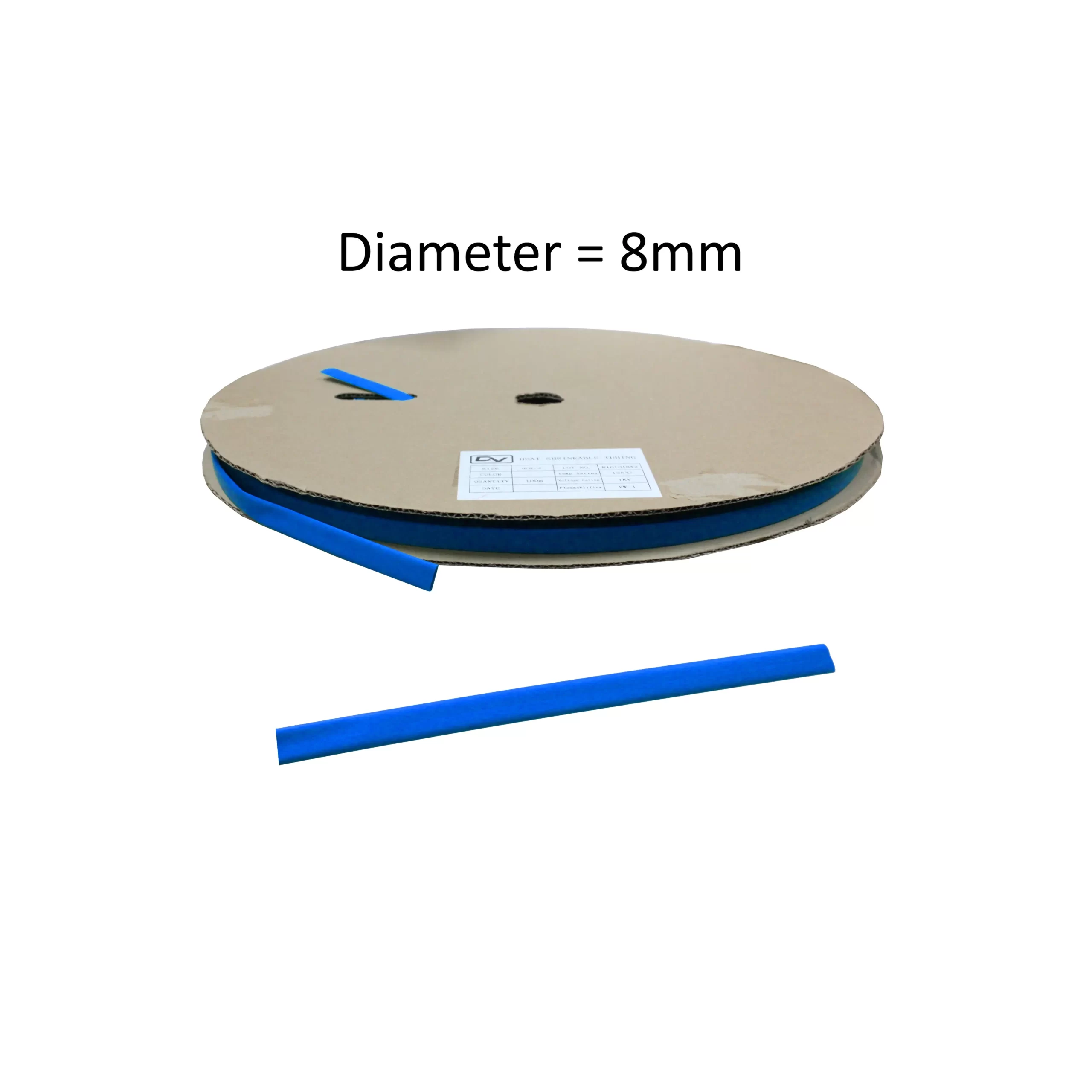 HEATSHRINK 8MM DHS-8 BLUE