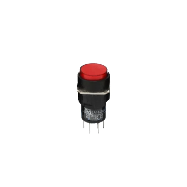PUSH BUTTON 16MM LED STAY PUT ROUND / LA16-C22LD