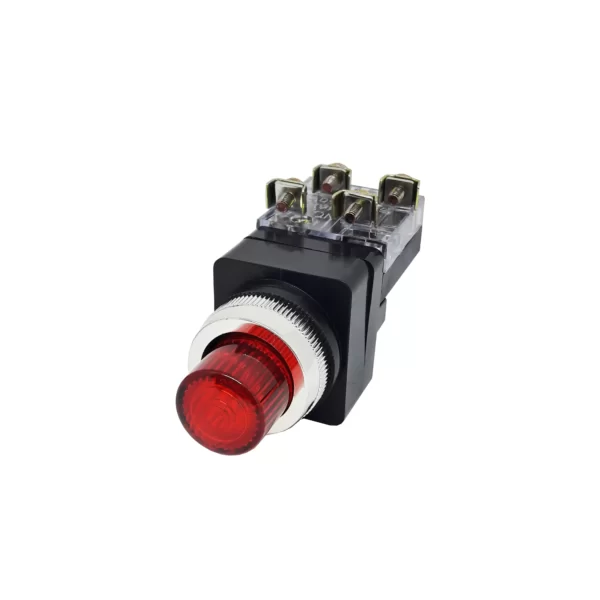 PUSH BUTTON FIXED CONTACT 25MM LED SPRING RETURN / PB25-11D